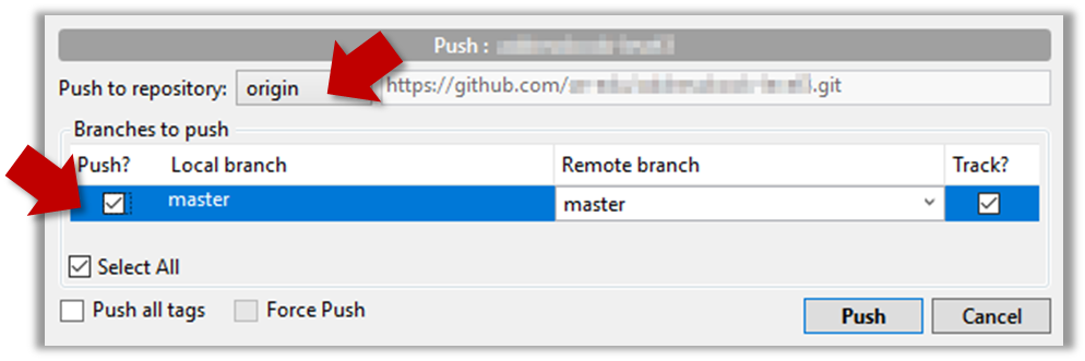 push to empty remote